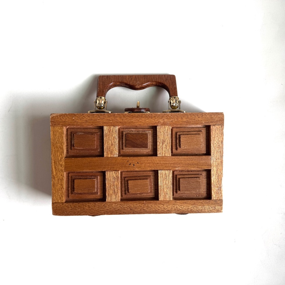 simon wooden purse